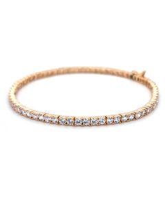 Auksinė 'Tennis' apyrankė su cirkonio kristalais 853