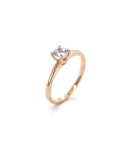 Auksinis žiedas su cirkonio akute 1211