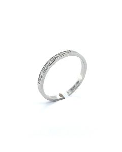 Balto aukso žiedas su deimantais ZB0090