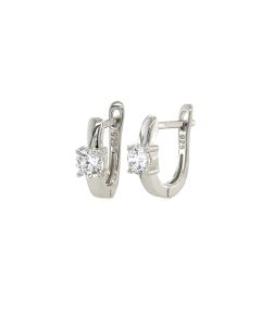 Sidabriniai auskarai dekoruoti cirkoniais 5072