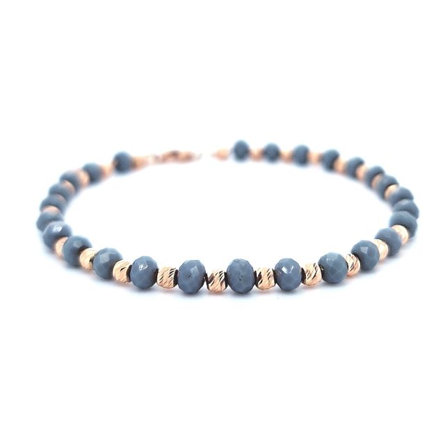 Apyrankė su aukso burbuliukais ir karoliukais 612