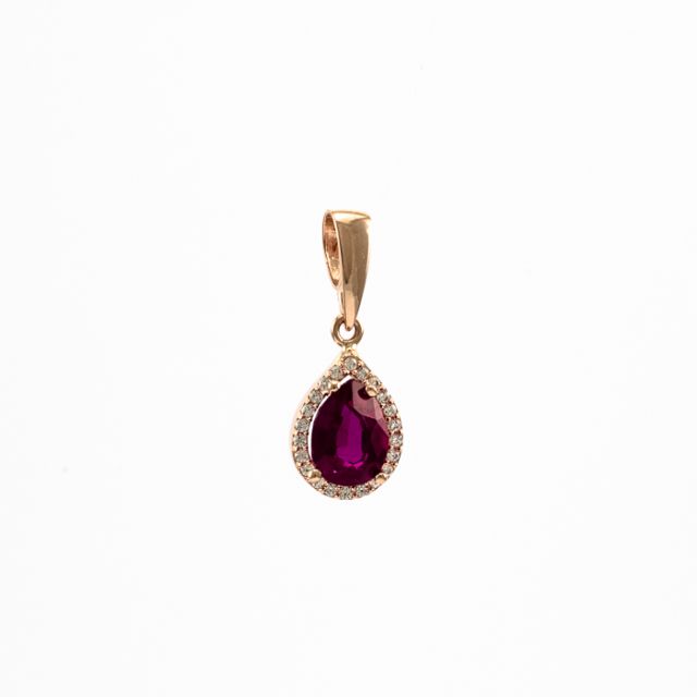 Auksinis pakabukas su cirkonio kristalais 900