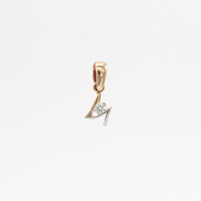Auksinis pakabukas su cirkonio kristalu 890