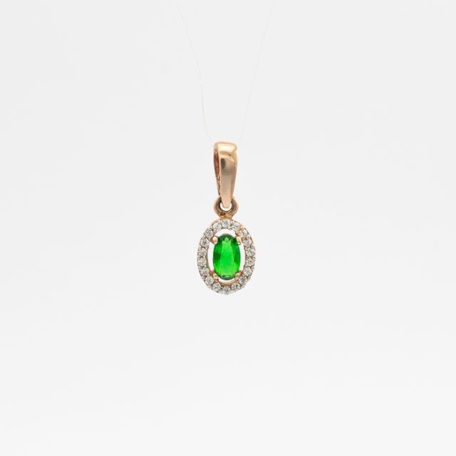 Auksinis pakabukas su cirkonio kristalais 892