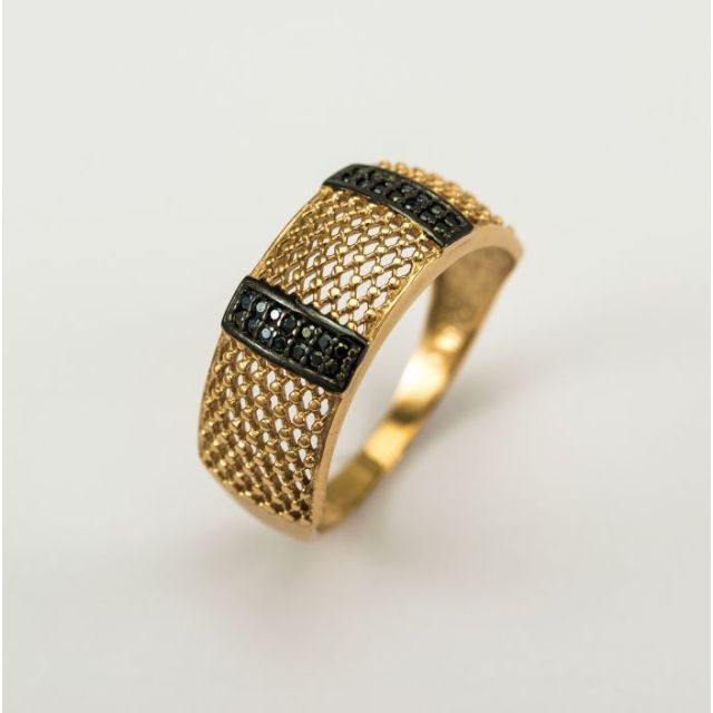 Auksinis žiedas su cirkoniais