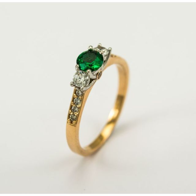 Auksinis žiedas su cirkoniais