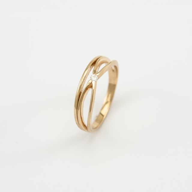 Auksinis žiedas su cirkoniu 859