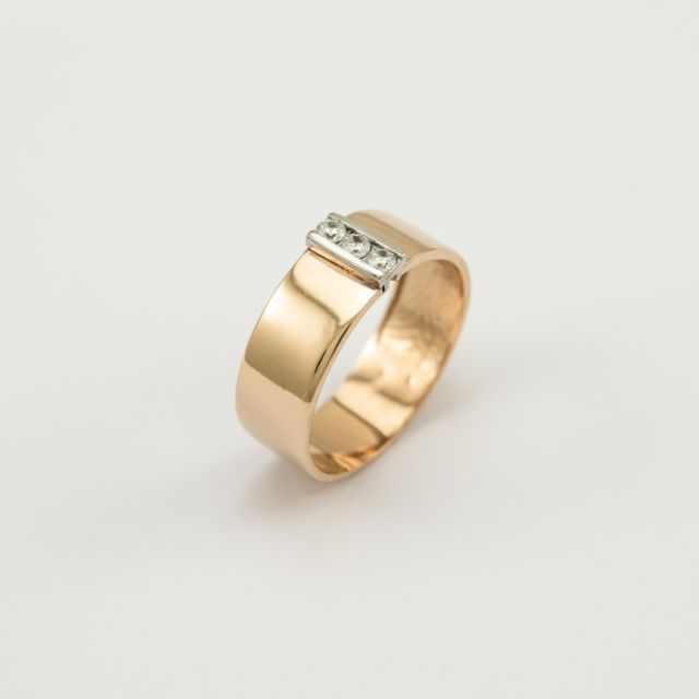 Auksinis žiedas su cirkoniais 871
