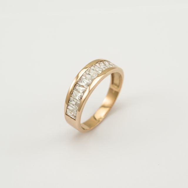 Auksinis žiedas su cirkoniais 874