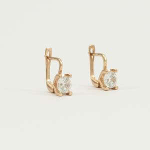 Auksiniai auskarai su cirkoniais 1189